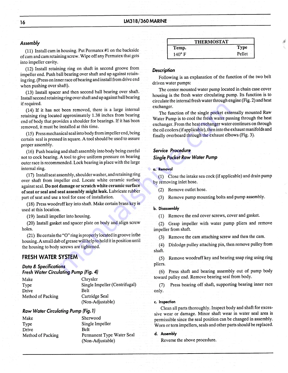 Chrysler LM 318 Service Manual Download Page 20