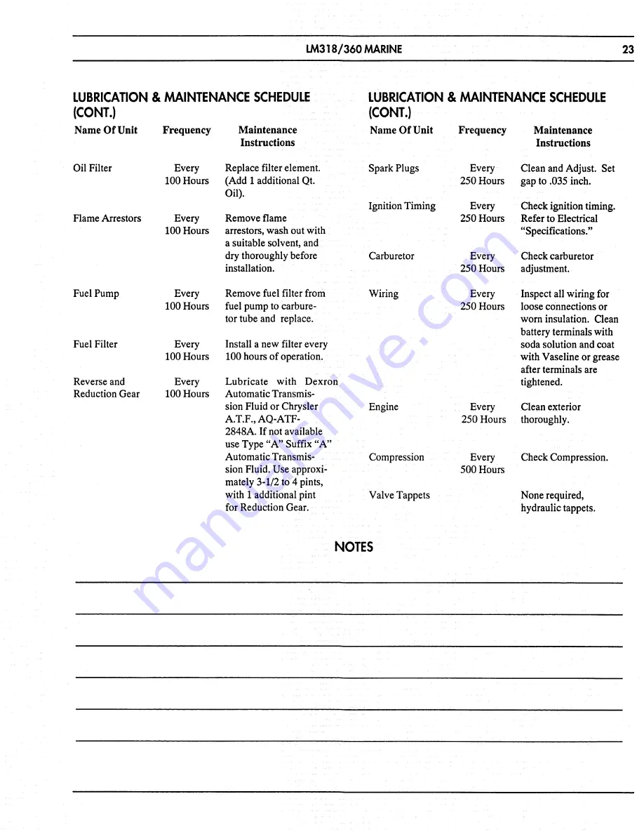 Chrysler LM 318 Service Manual Download Page 27