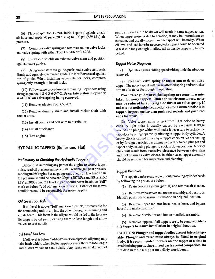 Chrysler LM 318 Service Manual Download Page 34