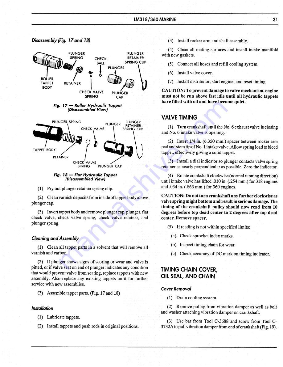 Chrysler LM 318 Service Manual Download Page 35