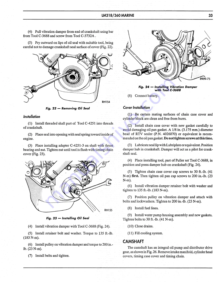 Chrysler LM 318 Service Manual Download Page 37