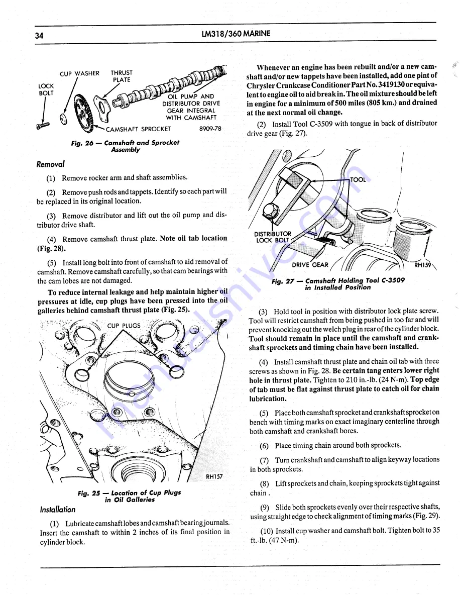 Chrysler LM 318 Service Manual Download Page 38