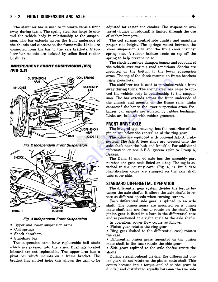 Chrysler RAM TRUCK 1500 1994 Скачать руководство пользователя страница 59