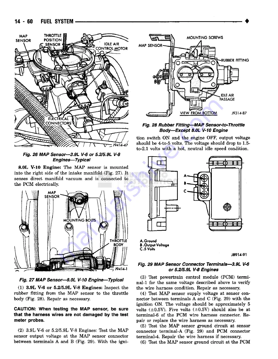 Chrysler RAM TRUCK 1500 1994 Скачать руководство пользователя страница 1001