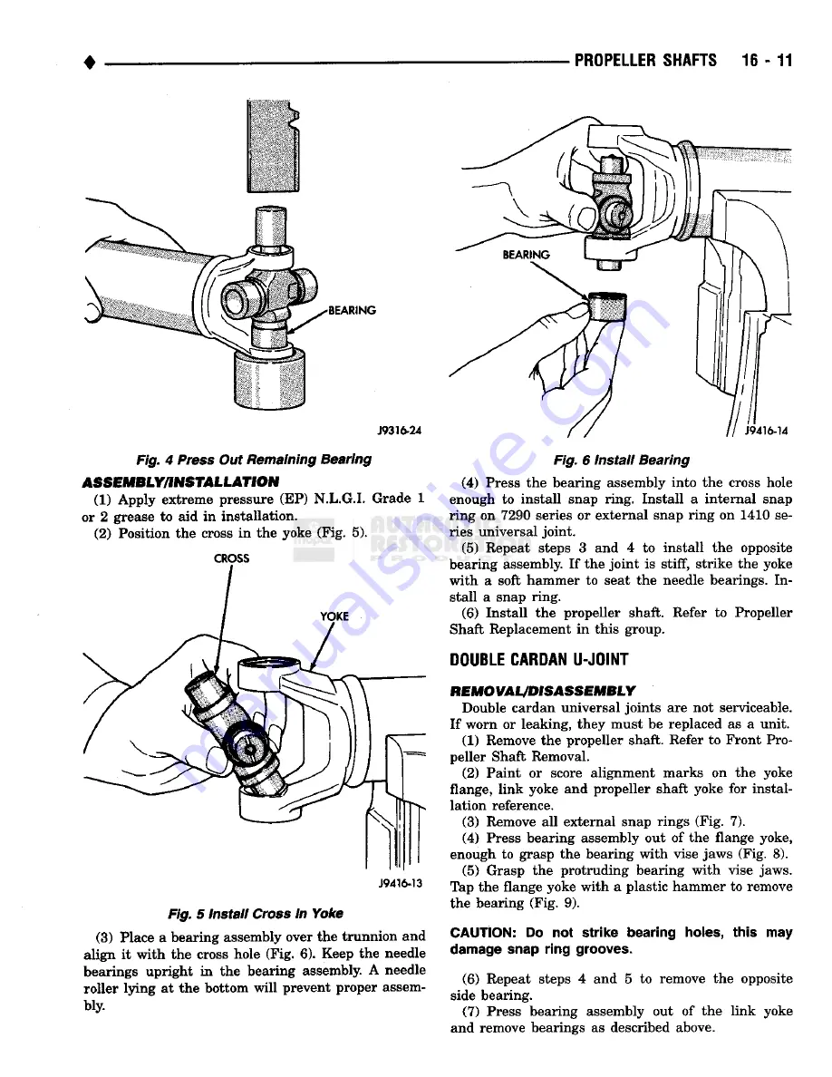 Chrysler RAM TRUCK 1500 1994 Service Manual Download Page 1094