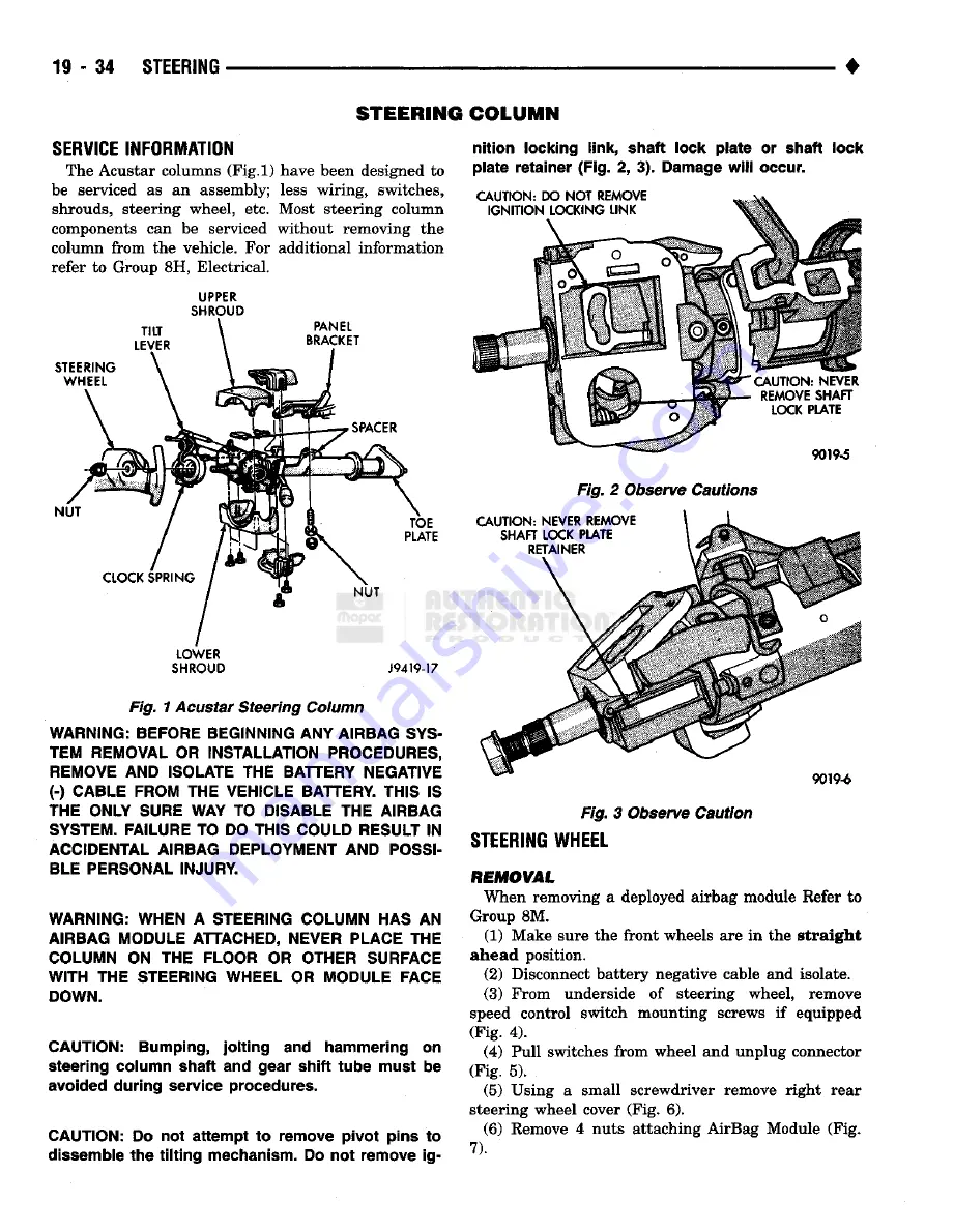 Chrysler RAM TRUCK 1500 1994 Service Manual Download Page 1131