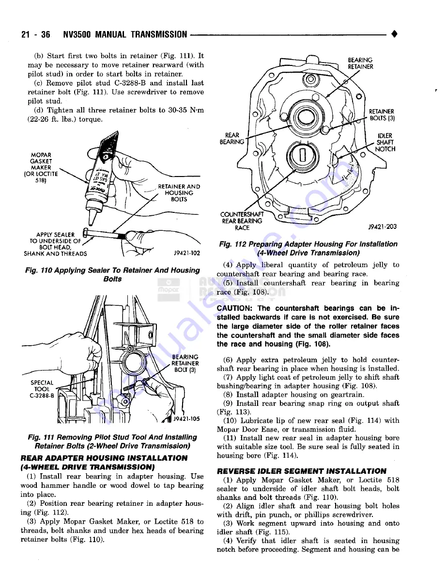 Chrysler RAM TRUCK 1500 1994 Service Manual Download Page 1173