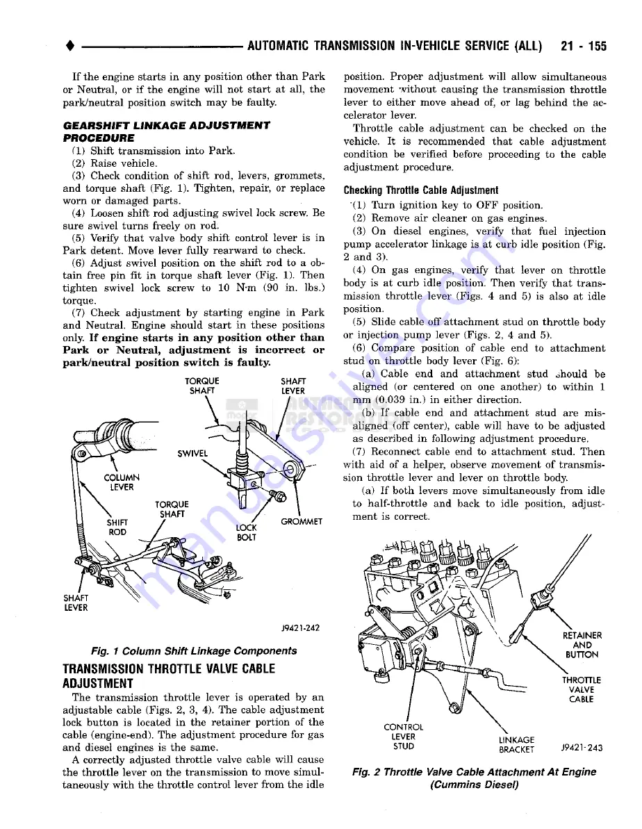 Chrysler RAM TRUCK 1500 1994 Service Manual Download Page 1292