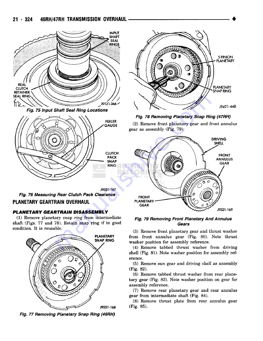 Chrysler RAM TRUCK 1500 1994 Service Manual Download Page 1461