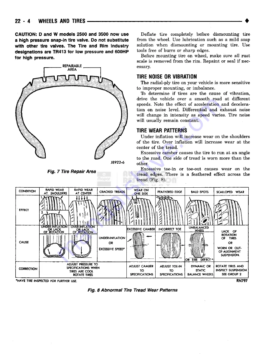 Chrysler RAM TRUCK 1500 1994 Service Manual Download Page 1565