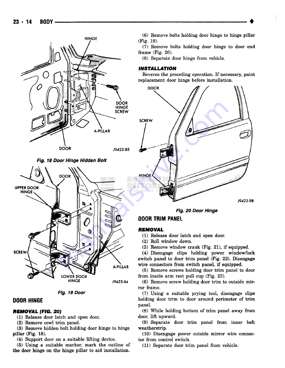 Chrysler RAM TRUCK 1500 1994 Скачать руководство пользователя страница 1587