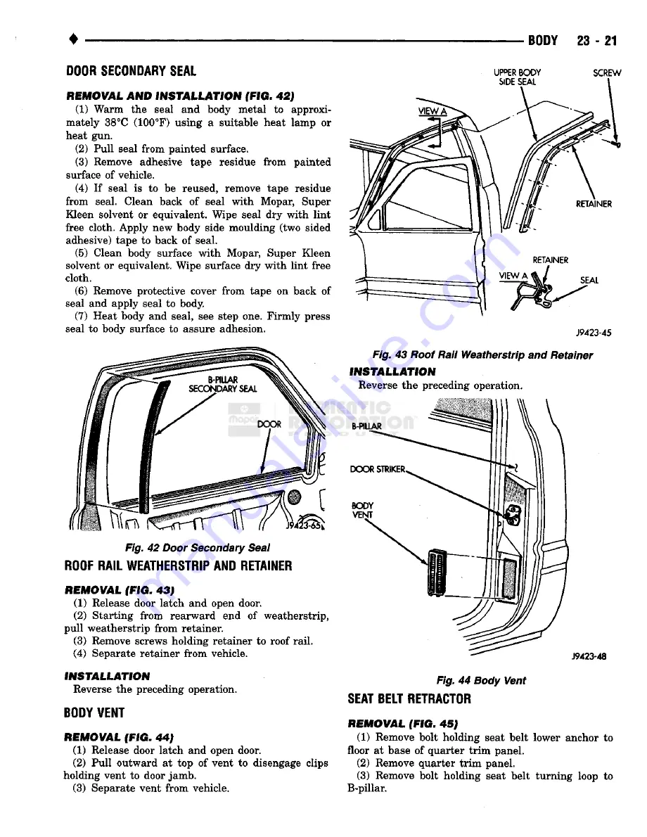 Chrysler RAM TRUCK 1500 1994 Скачать руководство пользователя страница 1594