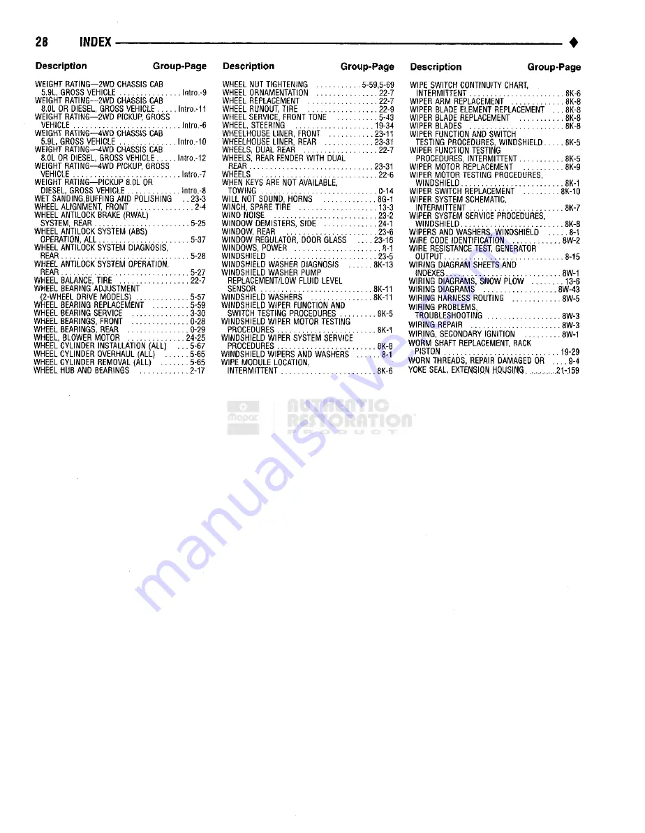 Chrysler RAM TRUCK 1500 1994 Service Manual Download Page 1693