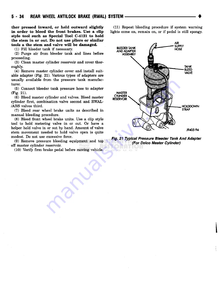 Chrysler RAM TRUCK 1500 1994 Service Manual Download Page 193