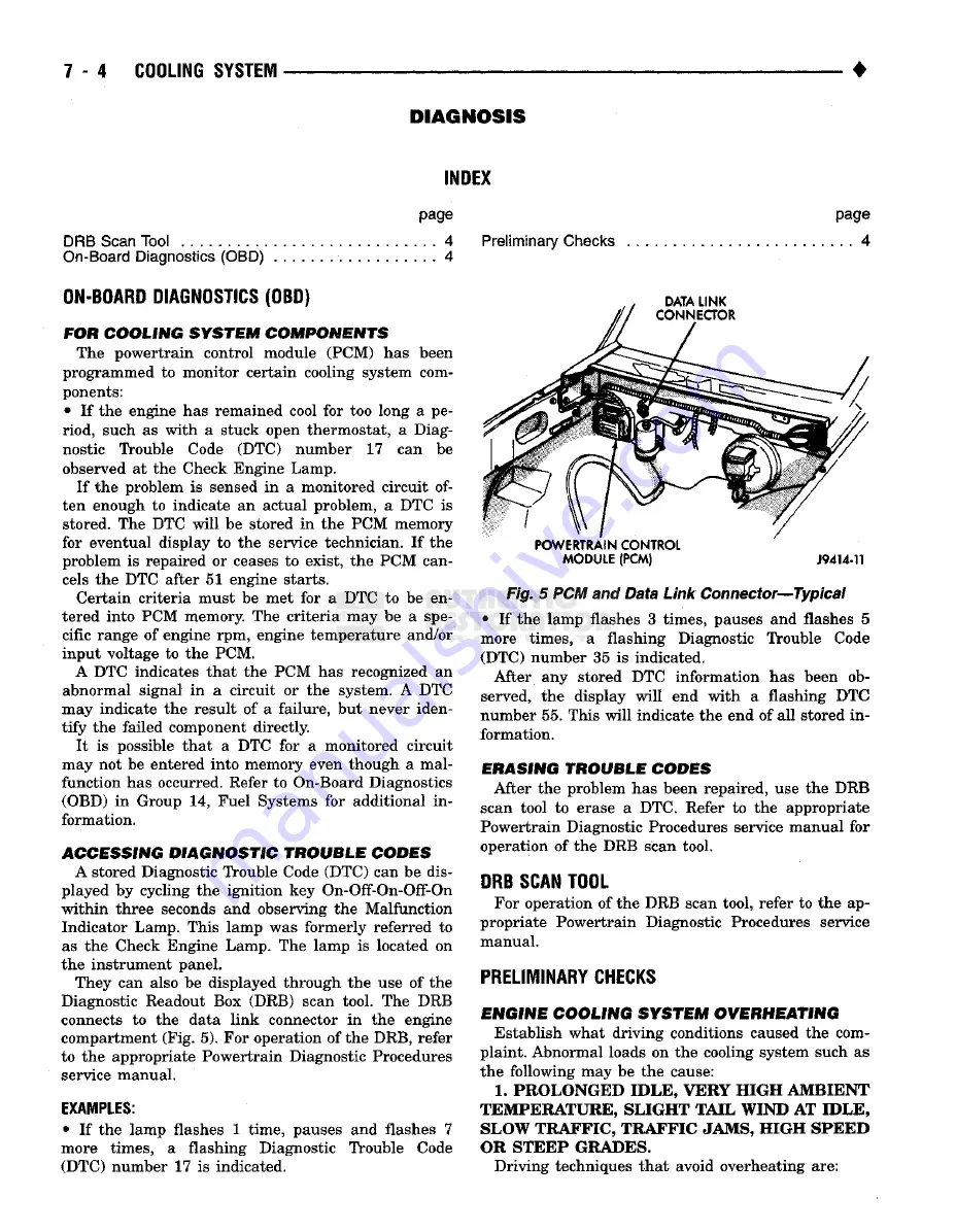 Chrysler RAM TRUCK 1500 1994 Service Manual Download Page 259