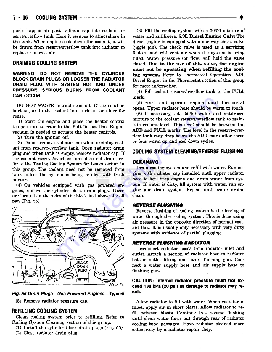 Chrysler RAM TRUCK 1500 1994 Service Manual Download Page 291