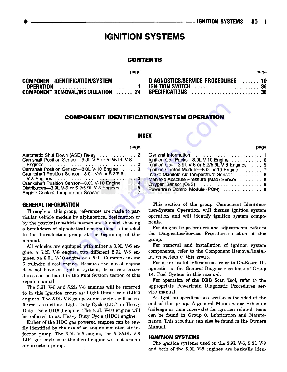 Chrysler RAM TRUCK 1500 1994 Service Manual Download Page 358