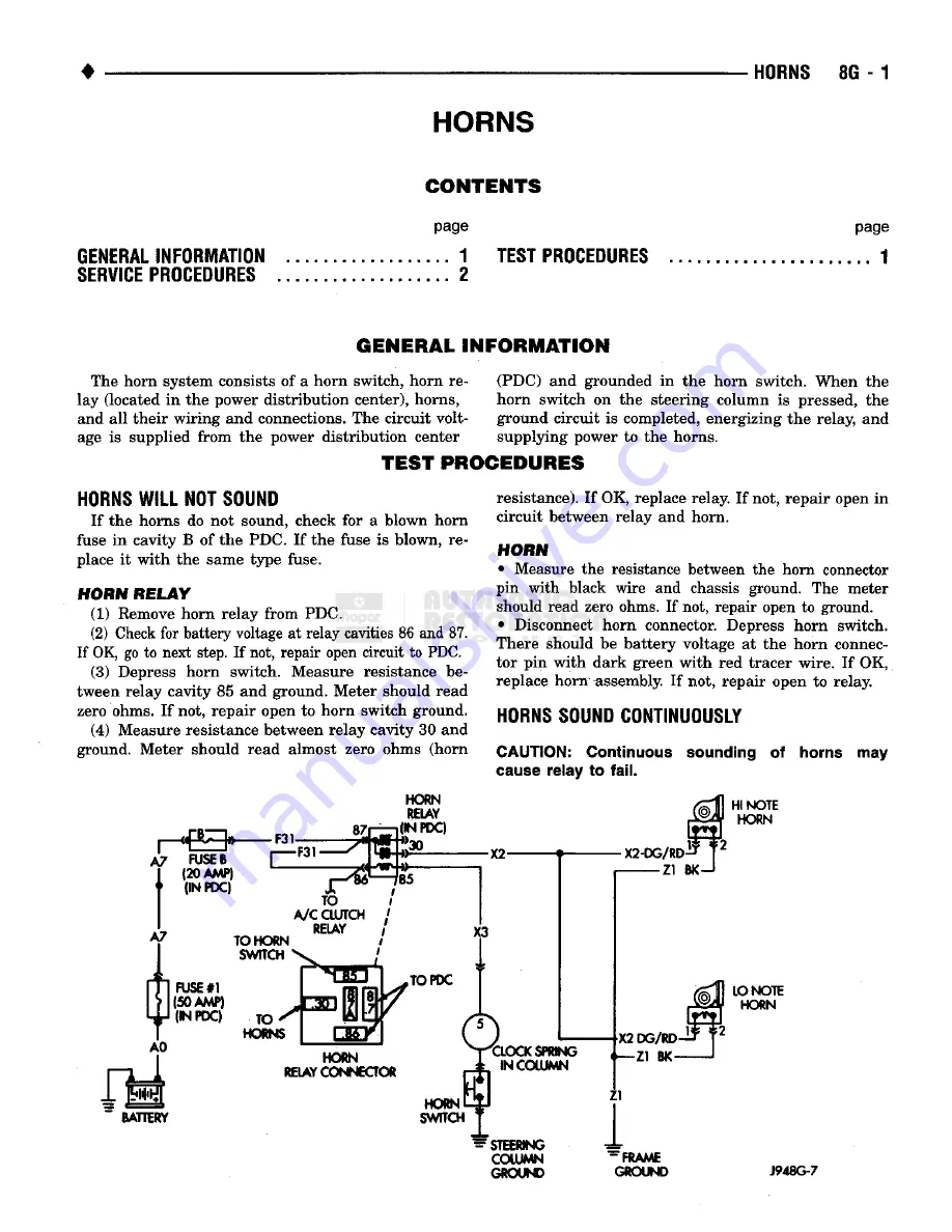 Chrysler RAM TRUCK 1500 1994 Скачать руководство пользователя страница 446