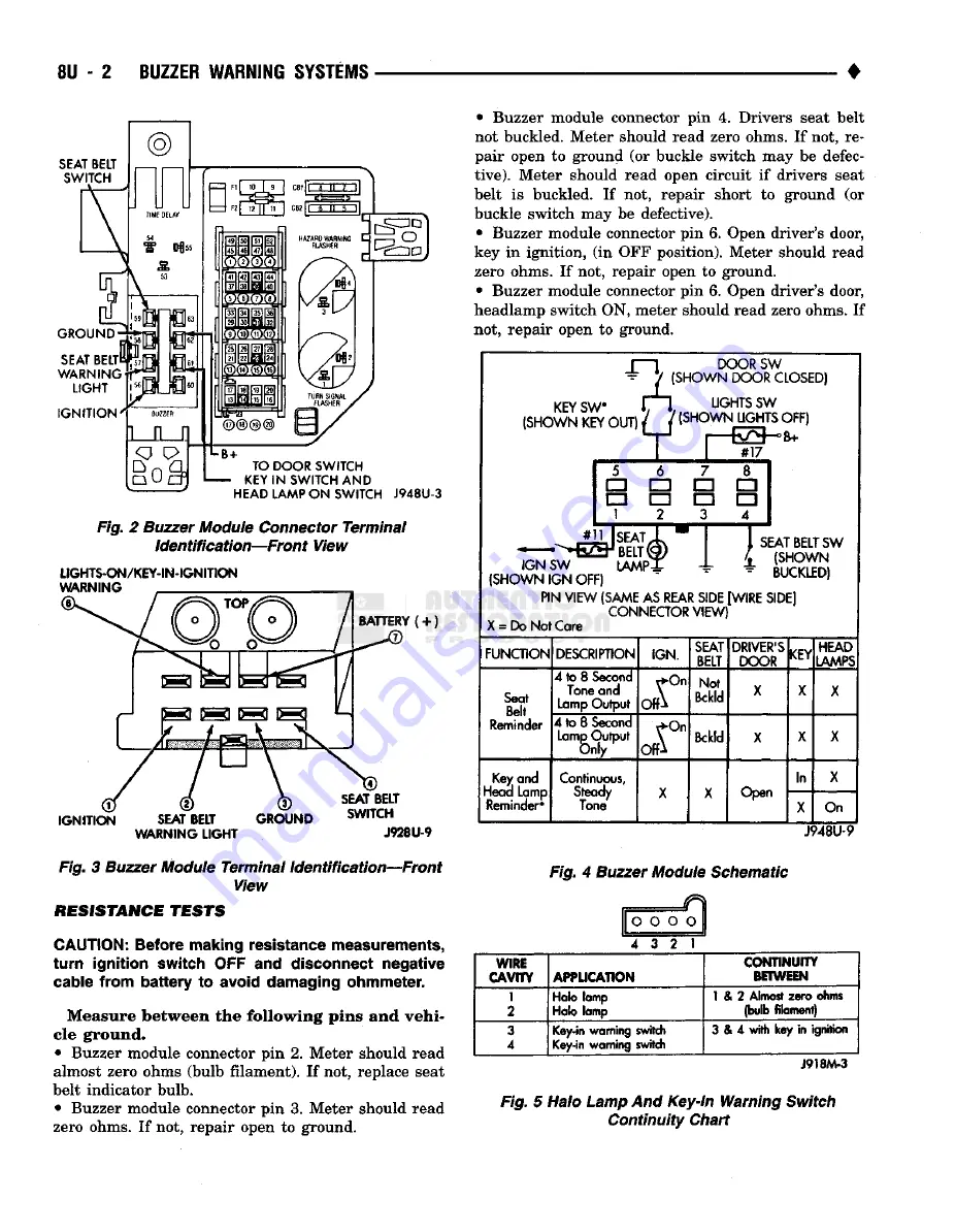 Chrysler RAM TRUCK 1500 1994 Service Manual Download Page 525