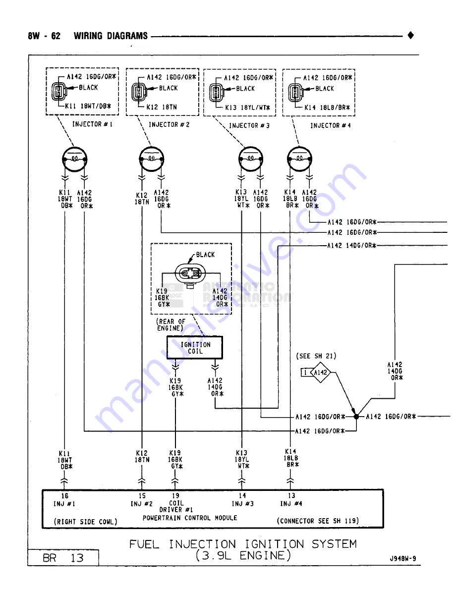 Chrysler RAM TRUCK 1500 1994 Service Manual Download Page 591