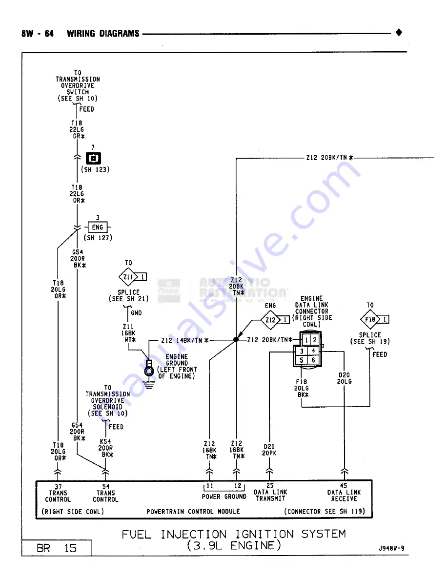 Chrysler RAM TRUCK 1500 1994 Service Manual Download Page 593