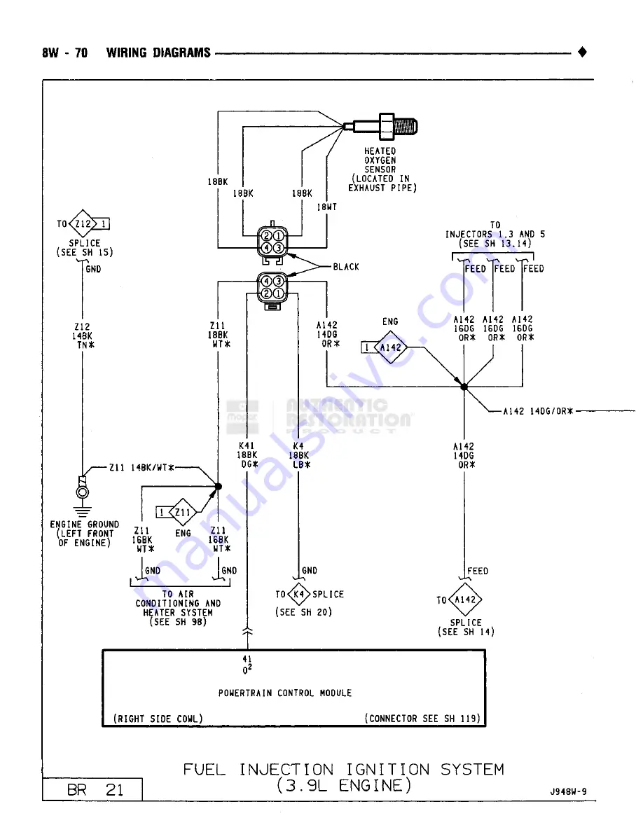 Chrysler RAM TRUCK 1500 1994 Service Manual Download Page 599