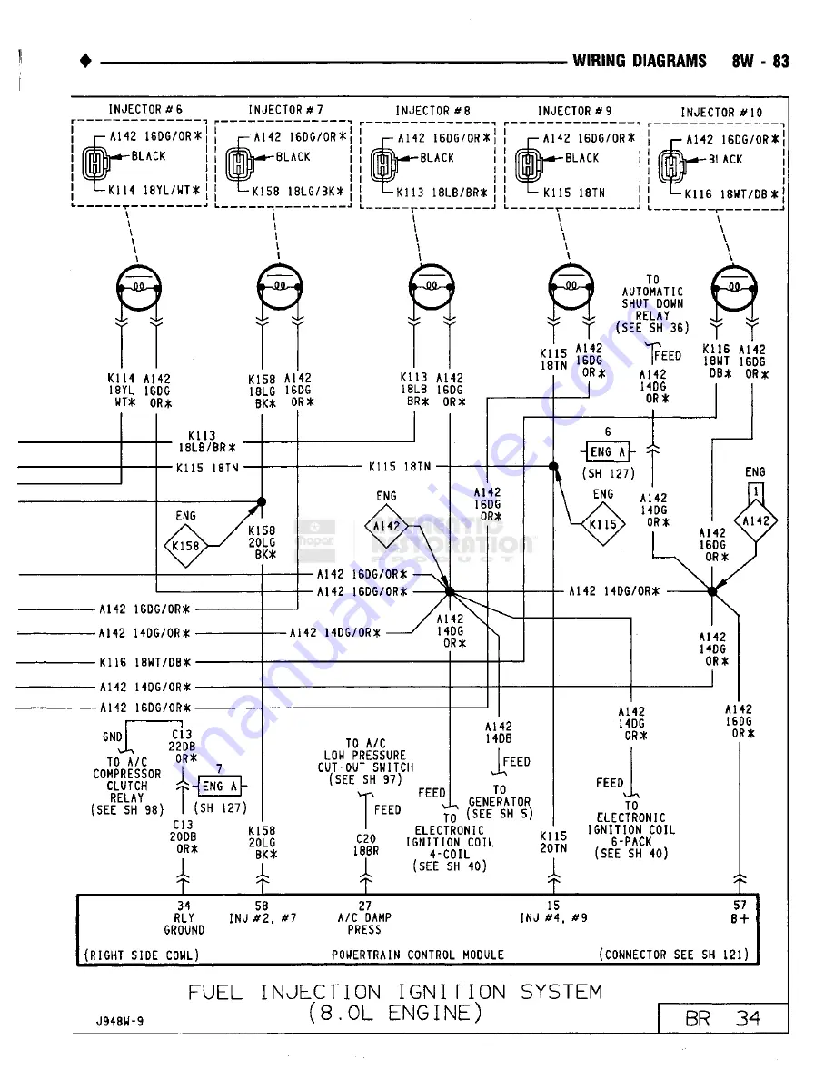 Chrysler RAM TRUCK 1500 1994 Service Manual Download Page 612