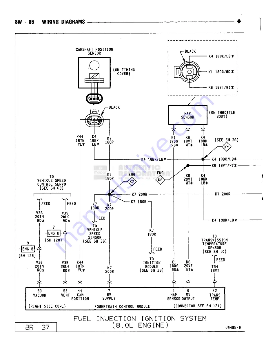 Chrysler RAM TRUCK 1500 1994 Service Manual Download Page 615