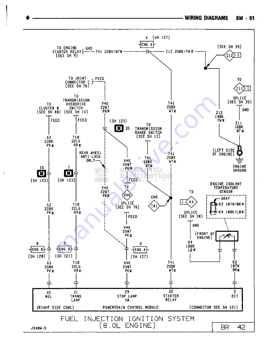 Chrysler RAM TRUCK 1500 1994 Service Manual Download Page 620