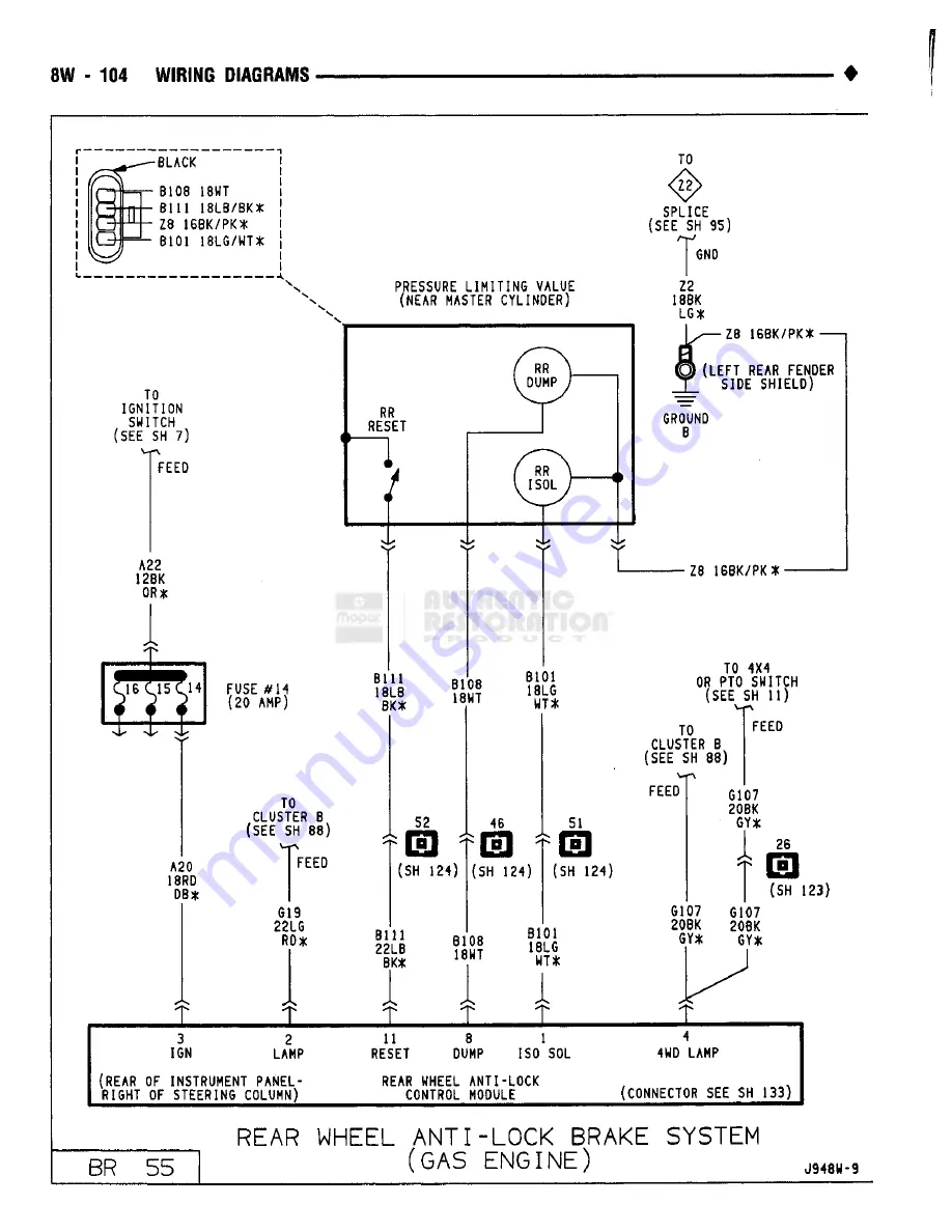 Chrysler RAM TRUCK 1500 1994 Service Manual Download Page 633