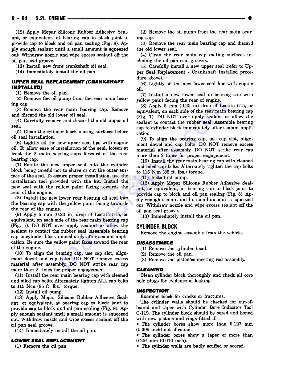 Chrysler RAM TRUCK 1500 1994 Service Manual Download Page 785