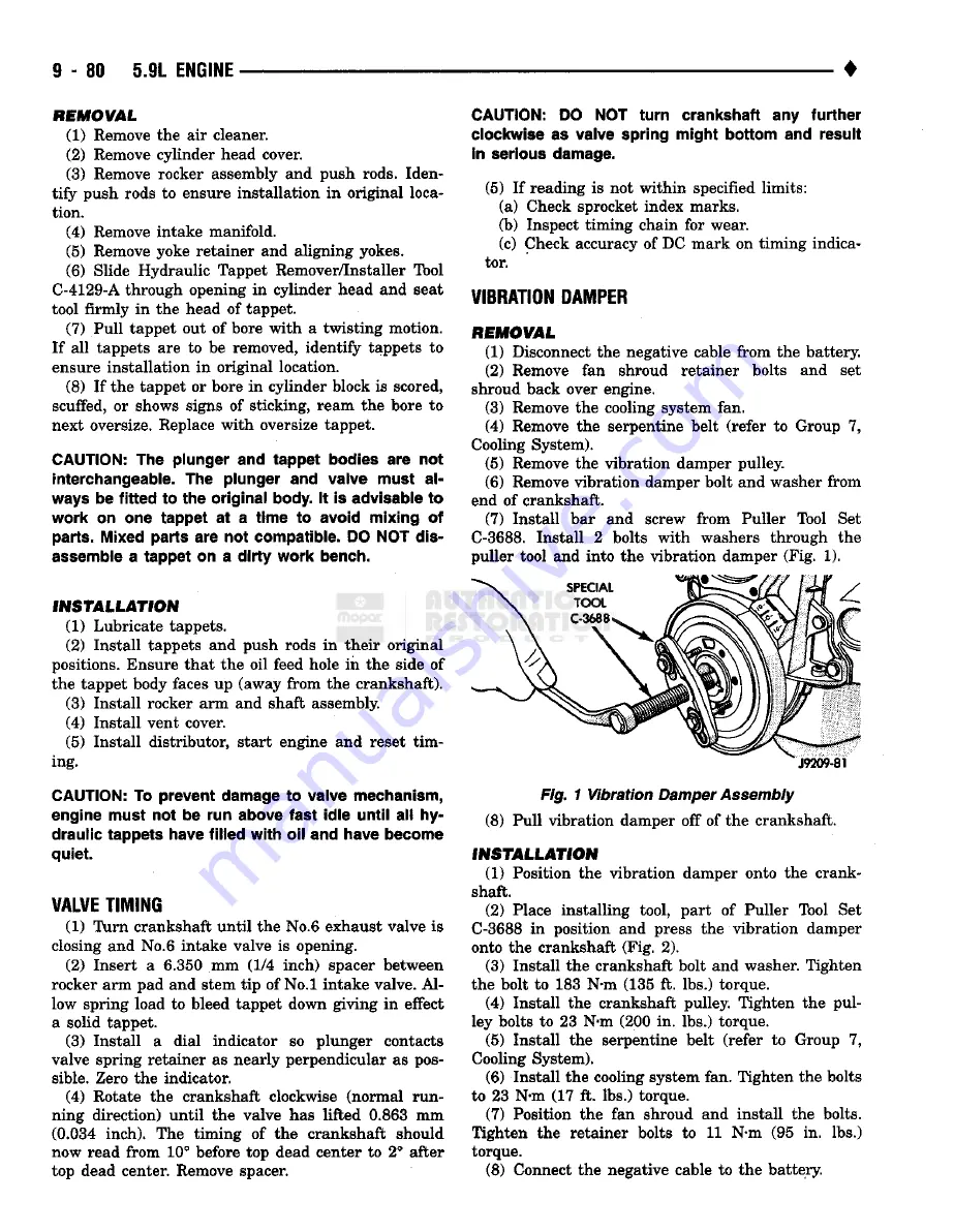 Chrysler RAM TRUCK 1500 1994 Service Manual Download Page 801