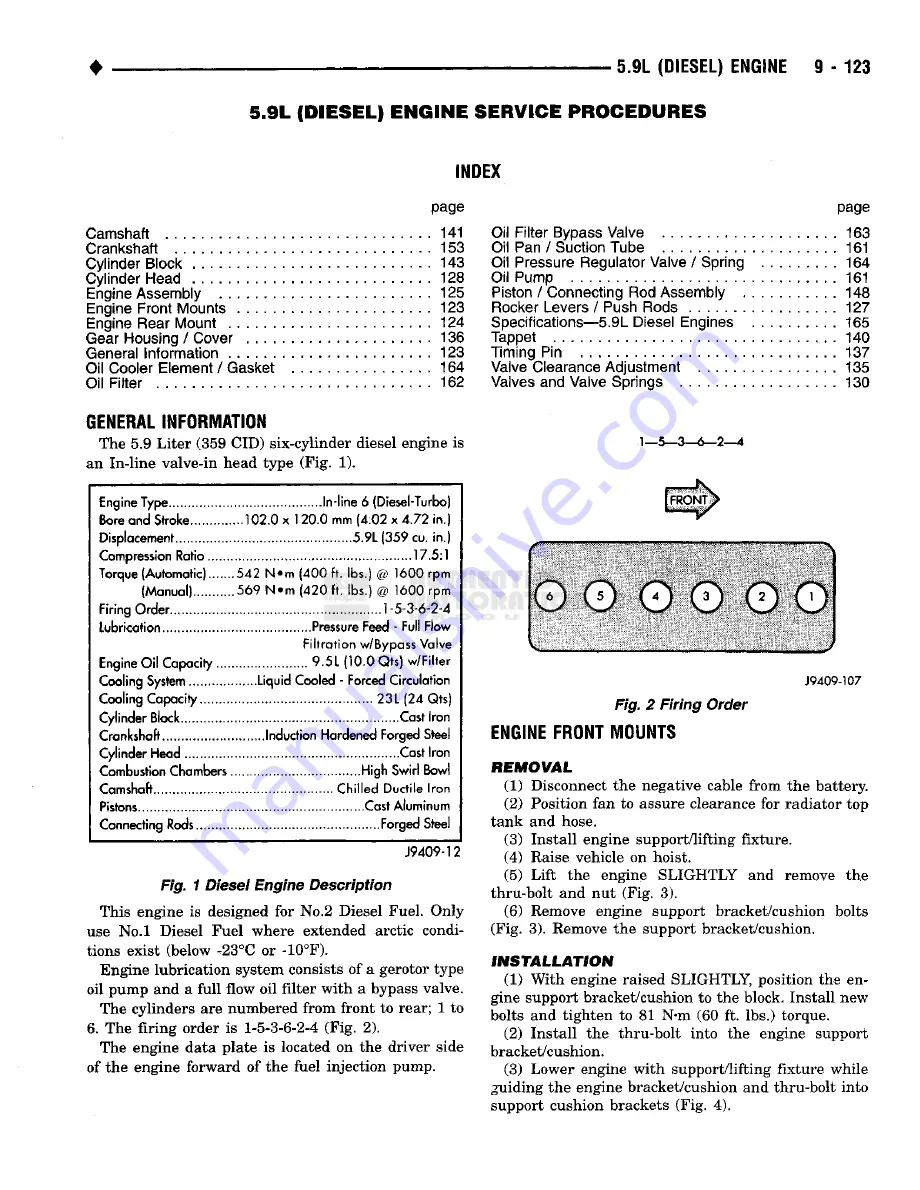 Chrysler RAM TRUCK 1500 1994 Service Manual Download Page 844