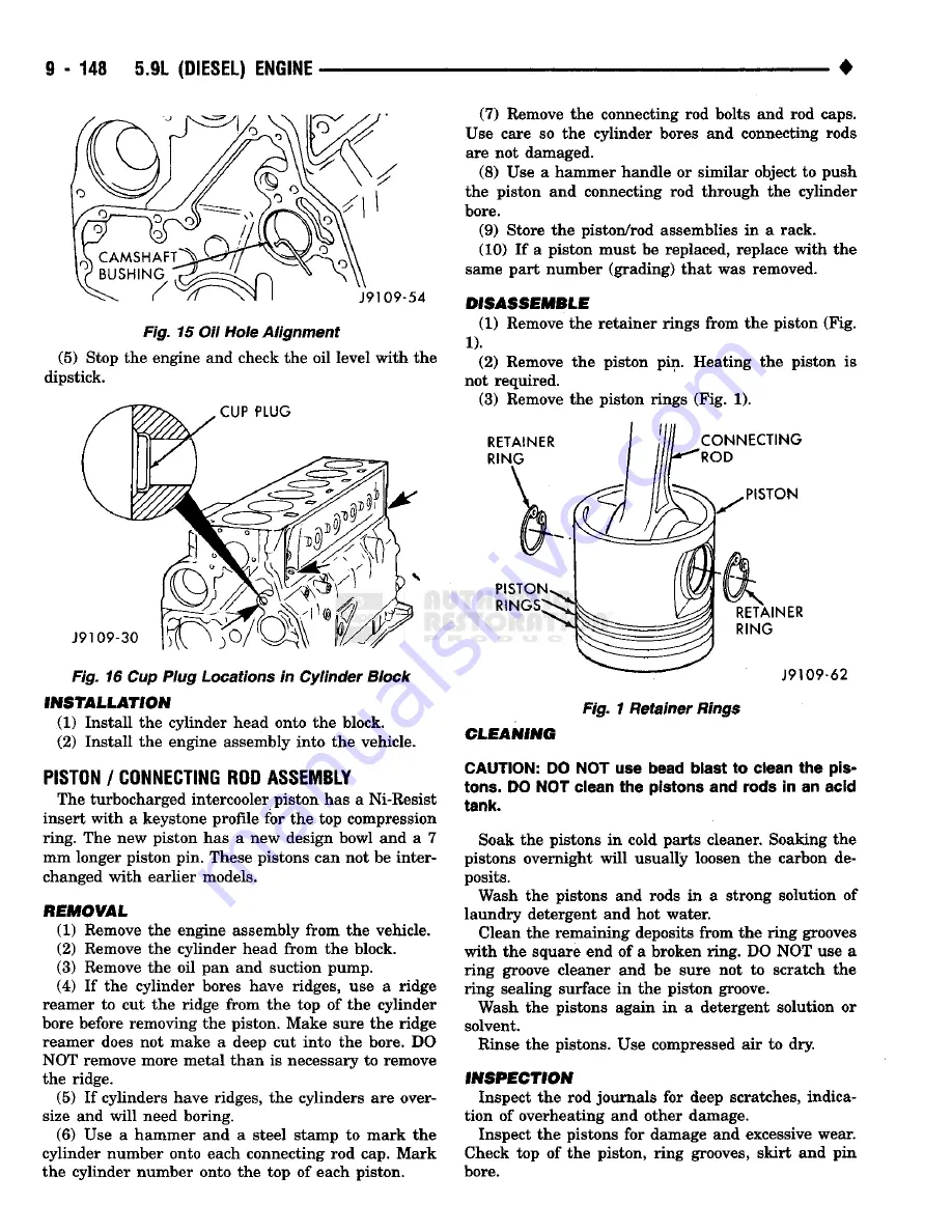 Chrysler RAM TRUCK 1500 1994 Service Manual Download Page 869