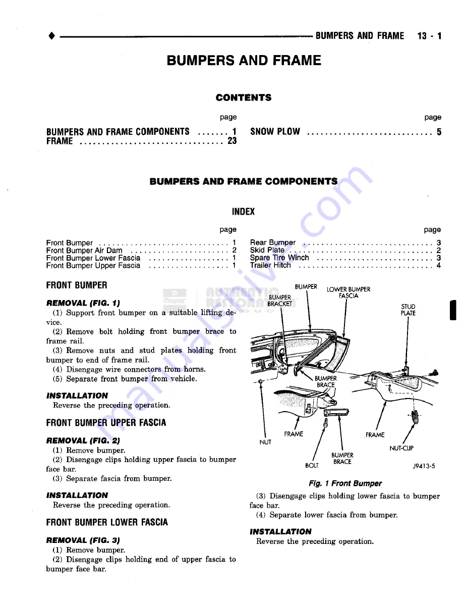 Chrysler RAM TRUCK 1500 1994 Service Manual Download Page 914