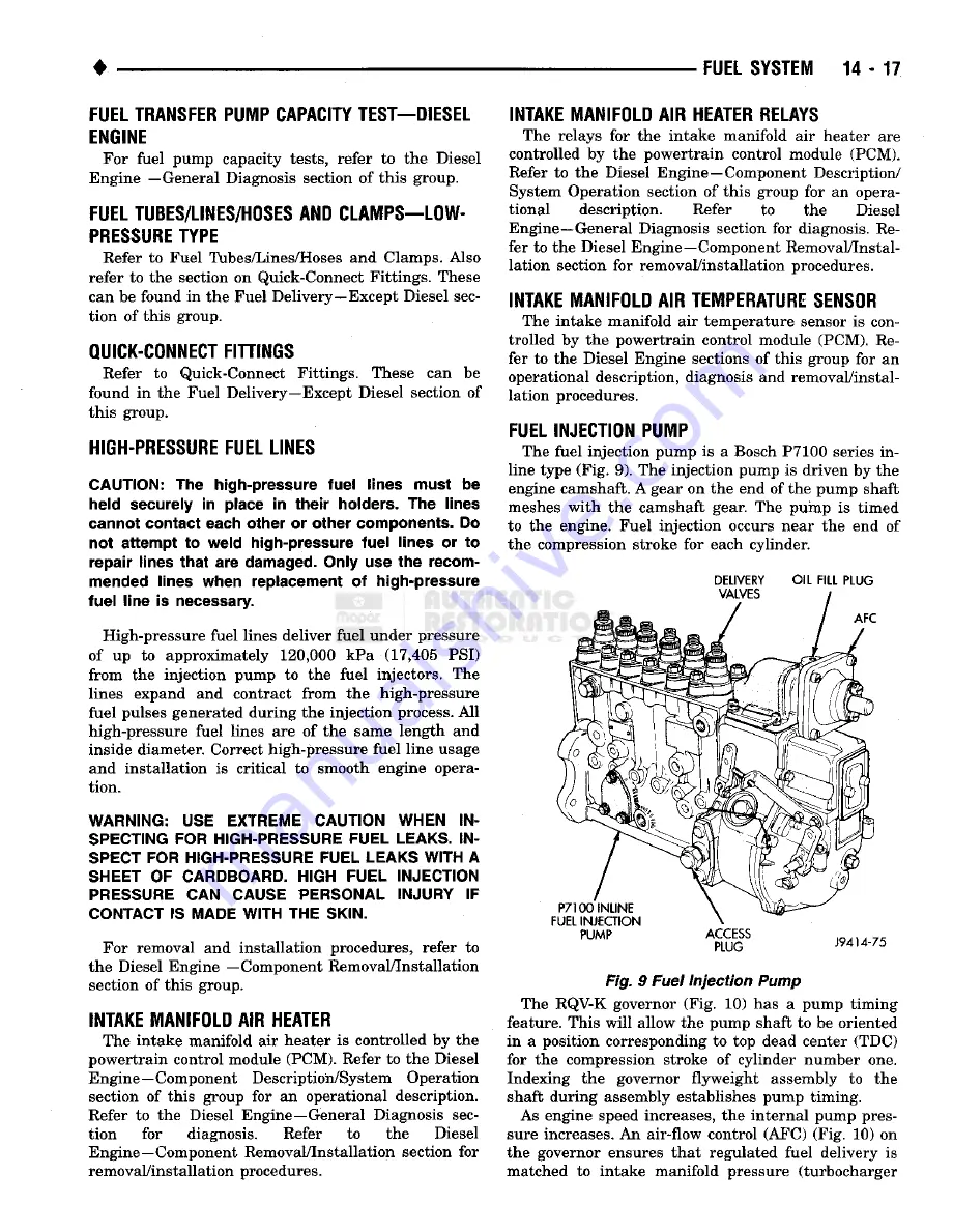 Chrysler RAM TRUCK 1500 1994 Service Manual Download Page 958