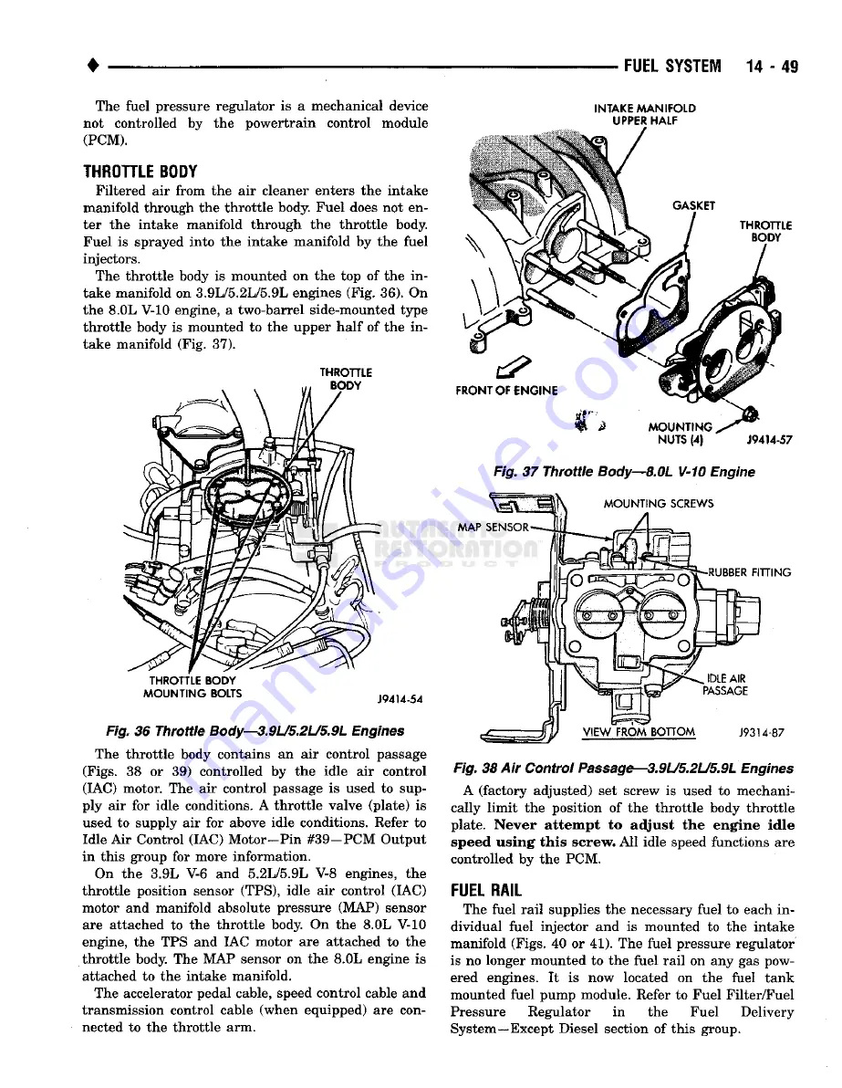 Chrysler RAM TRUCK 1500 1994 Service Manual Download Page 990