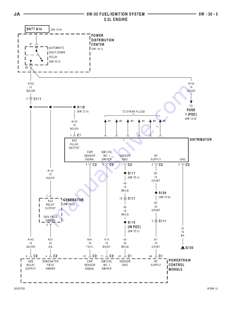 Chrysler Stratus LHD 1997 Interactive Electronic Service Manual Download Page 598