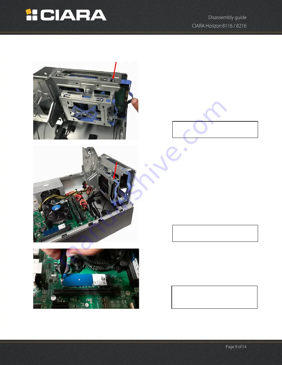 Ciara Horizon 8116 Disassembly Manual Download Page 9