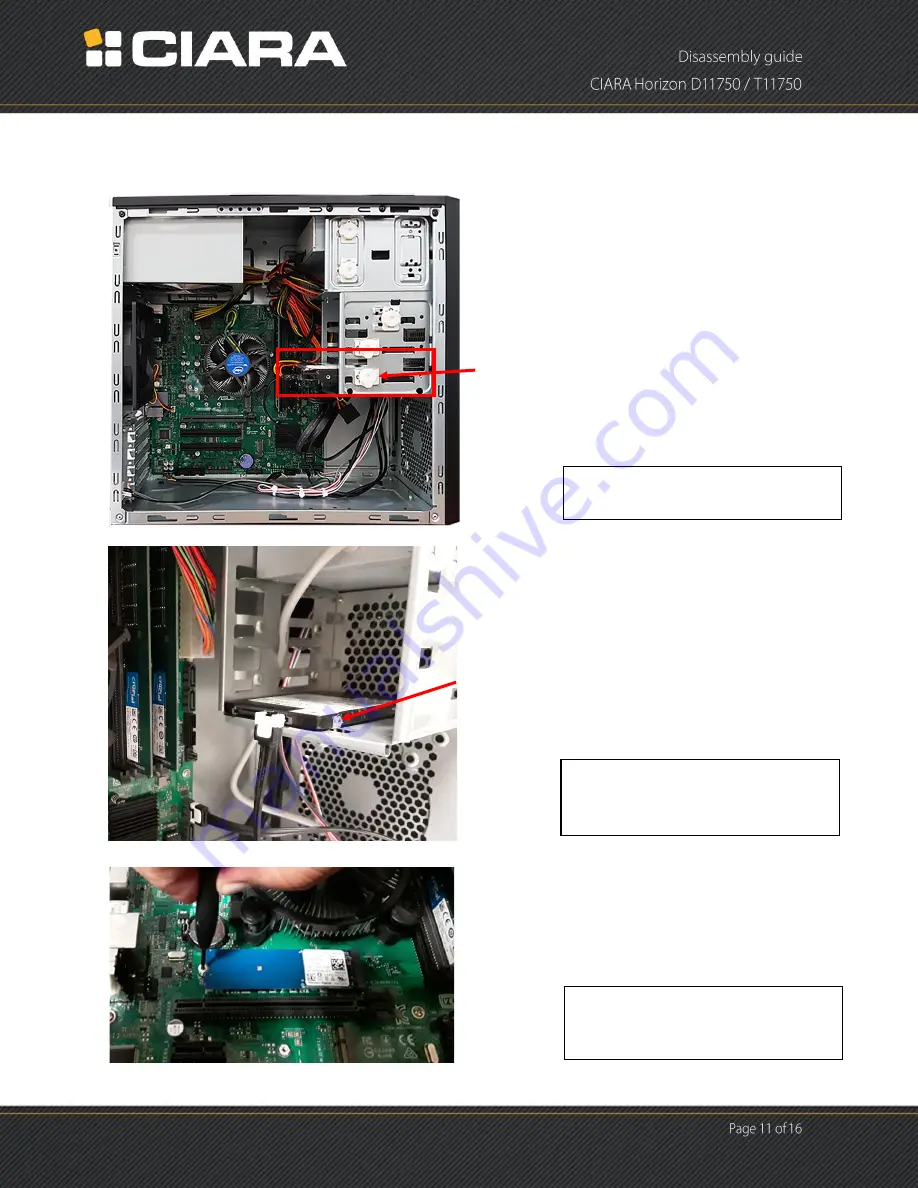 Ciara Horizon D11750 Disassembly Manual Download Page 11