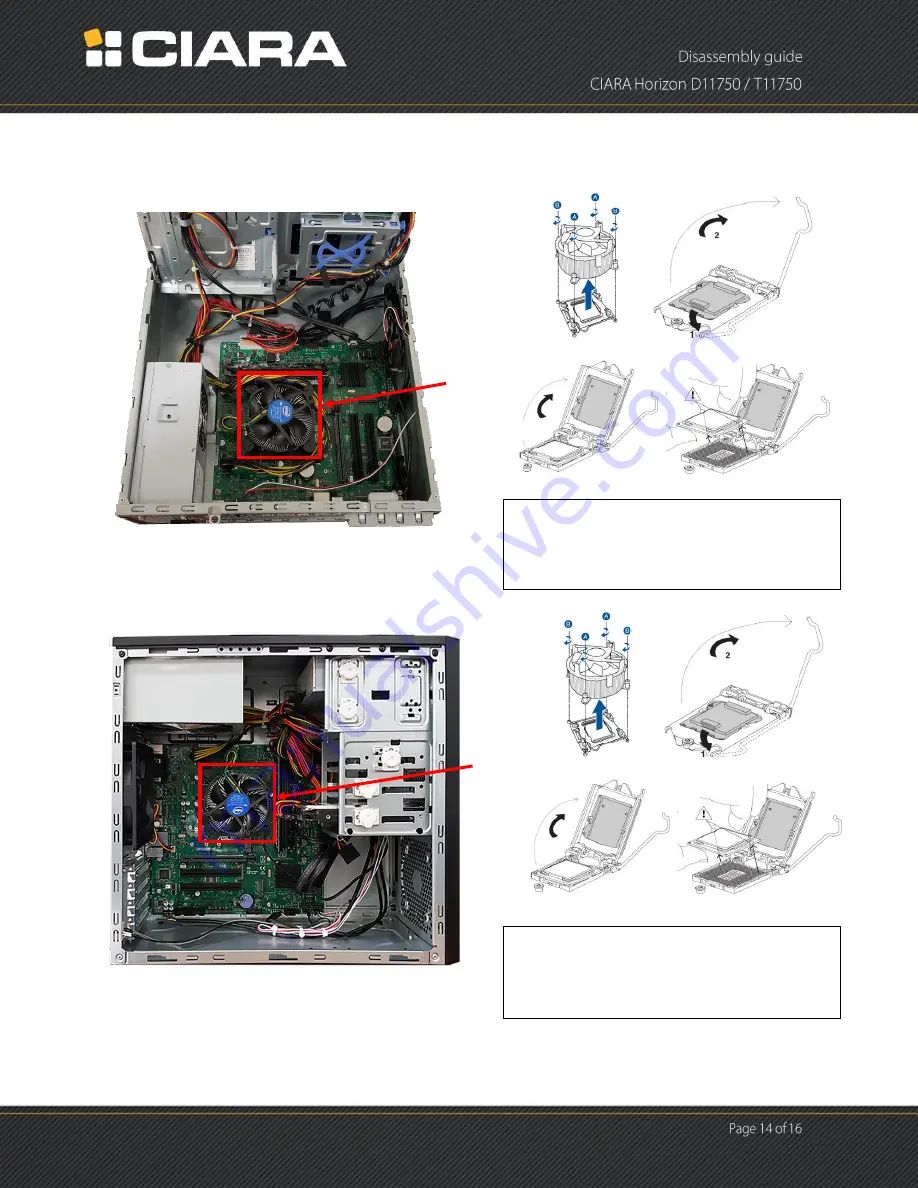 Ciara Horizon D11750 Disassembly Manual Download Page 14