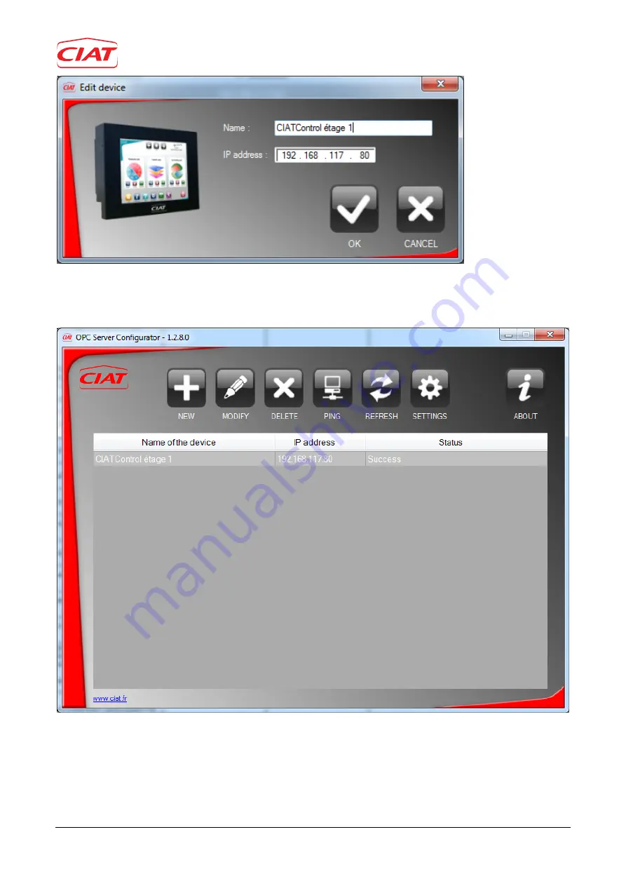 CIAT CIATControl OPC Server Installation And Operating Instructions Manual Download Page 6