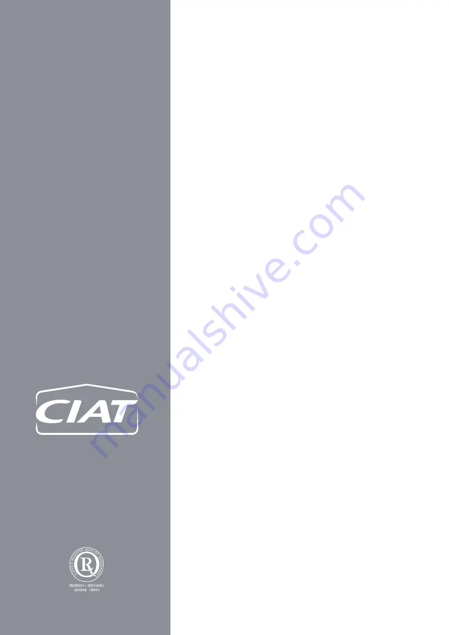 CIAT CS1B Installation Manual Download Page 72