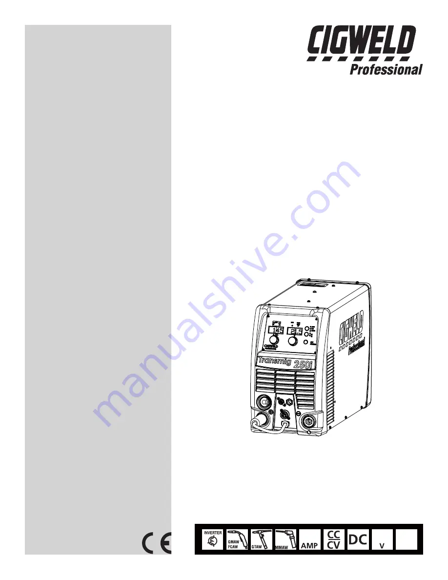 CIGWELD 250i Transmig Service Manual Download Page 1