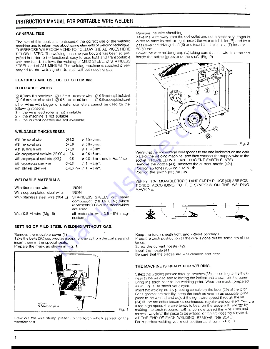 CIGWELD Transmig 130 Twin Instruction Manual Download Page 2