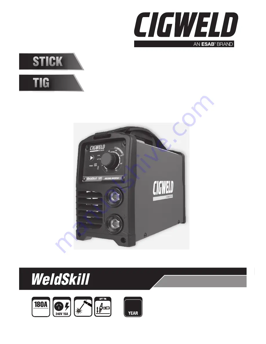 CIGWELD WELDSKILL 180 Service Manual Download Page 1