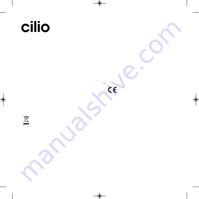 Cilio CLASSIC 492651 Operating Instructions Manual Download Page 8