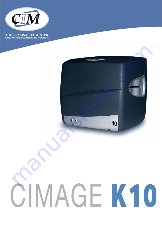 CIM CIMAGE K10 User Manual Download Page 1