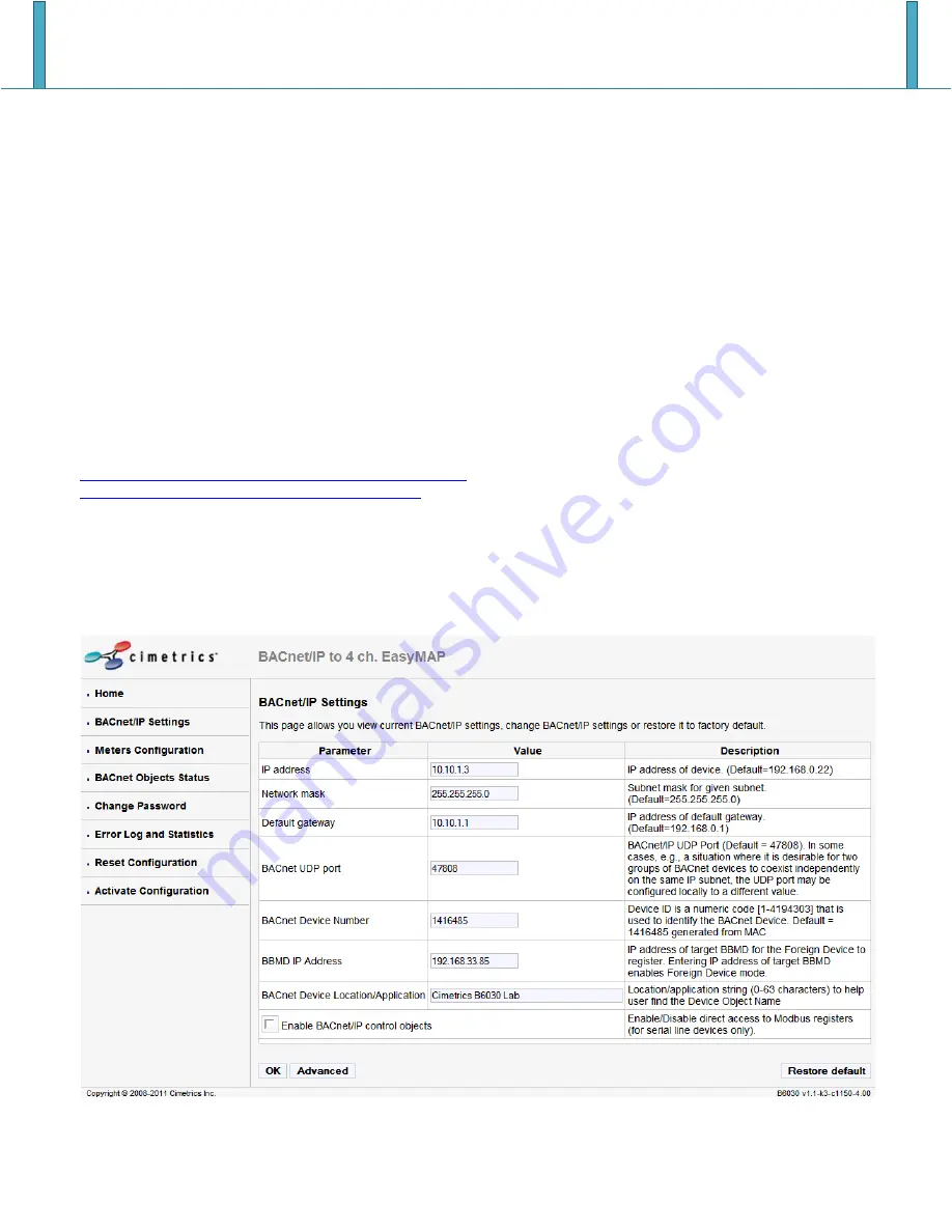 Cimetrics B6030 User Manual Download Page 8