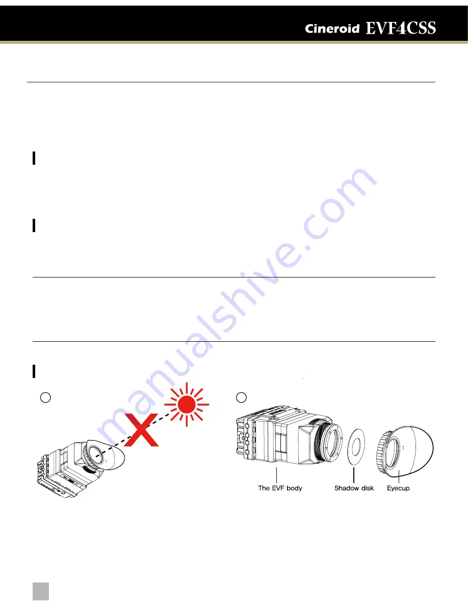 Cineroid EVF4CSS User Manual Download Page 2